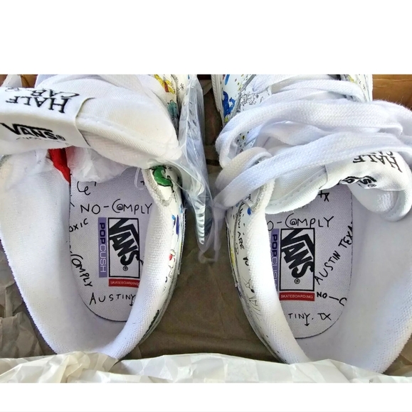 VANS Skate Half Cab x No Comply x Daniel Johnston Shoes Men Sz10 PREMIUM Leather - Picture 4 of 8